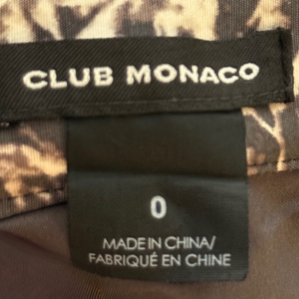 Club Monaco Luxury 100% Silk Trim Floral Skirt - Pristine - Size 0 - Picture 4 of 5